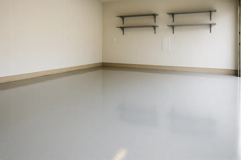 epoxy floors installed in a residential garage.